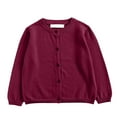 thumbnail image 1 of Gubotare Baby Girl Cardigan Girls Cardigan Sweater Uniforms Toddler Long Sleeve Button Knit Sweaters Tops 12 18 Months (Brick Red,12-18 Months), 1 of 5