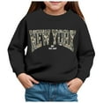 thumbnail image 1 of Gubotare Baby Girl Crewneck Sweatshirt Sweatshirts For Teen Girls Baggy Toddler Girls Sweatshirts Shirt Long Sleeve Kids Pullover Size 5T (Black,5 Years), 1 of 4