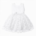 thumbnail image 1 of Gubotare Baby Girl Dress Newborn Newborn Butterfly Embroidered Tulle Gown Sleeveless Bow Pageant Party Dress 0 3 Months (White,0-3 Months), 1 of 7