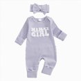 thumbnail image 1 of Gubotare Baby Girl Fall Clothes Newborn Infant Baby Girl Fall Clothes Ruffle Romper Jumpsuit Newborn Winter One Piece Romper 0 3 6 9 12 18 Months (Purple,3-6 Months), 1 of 6