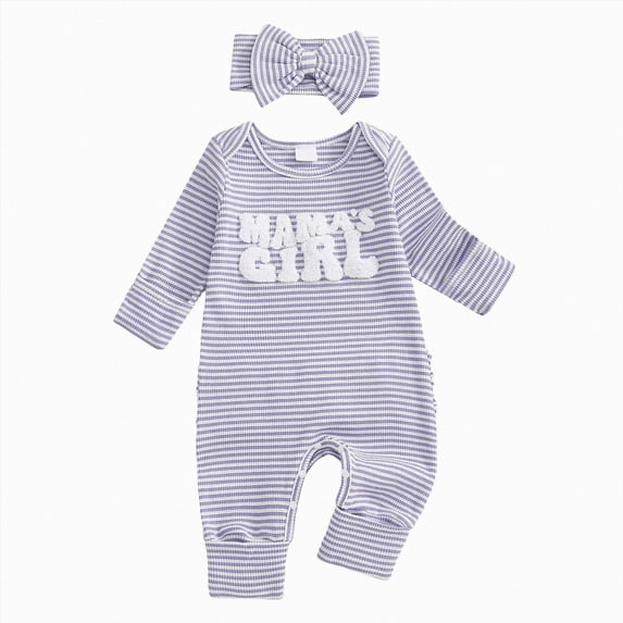 Gubotare Baby Girl Fall Clothes Newborn Infant Baby Girl Fall Clothes Ruffle Romper Jumpsuit Newborn Winter One Piece Romper 0 3 6 9 12 18 Months (Purple,3-6 Months)