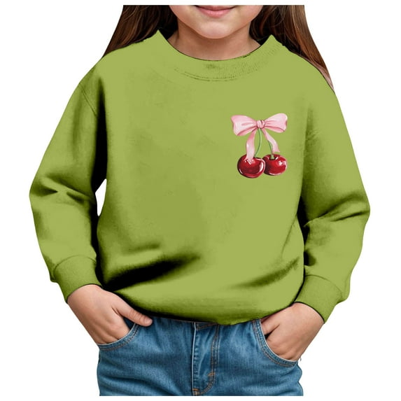 Gubotare Baby Girl Long Sleeve Sweatshirt Sweatshirt Toddler Boy Girl Long Sleeve Shirt Pullover Size 3T (Green,3 Years)