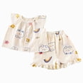 thumbnail image 1 of Gubotare Baby Girl Outfit Toddler Baby Girl Clothes Short Sleeve T-Shirt Top + Shorts Outfits 2Pcs Set 6 9 12 18 24 Months 2T 3T 4T 5T (Sky Blue,9-10 Years), 1 of 4