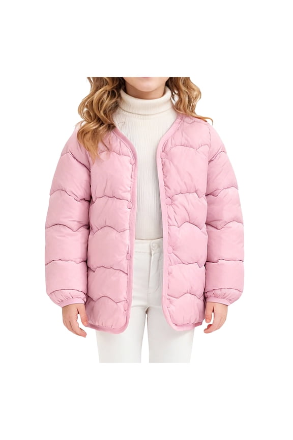 Baby Girl Puffer Jacket Baby Girls Boys Winter Coats for Toddlers Lightweight Puffer Jacket Baby Down Alternative Outerwear 12 18 Months (Pink,12-18 Months)