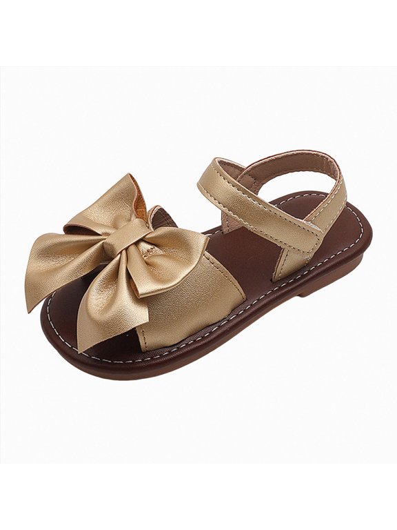 Baby Girl Sandals Girls Water Shoes Beach Swim Pool Sandals(Toddler/Little Kid) Size 9 (Gold,9 Toddler)