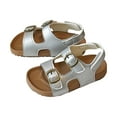 thumbnail image 1 of Gubotare Baby Girl Sandals Toddler Boys Girls Outdoor Summer Sport Athletic Sandals for Little/Big Kid Size 13.5 (Silver,Little Kids 13.5), 1 of 7