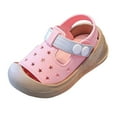 thumbnail image 1 of Gubotare Baby Girl Soft Sandals Baby Sandals Boy Girl Summer Walking Shoes Closed Toe for Size 4 (Pink,Toddler 4), 1 of 6