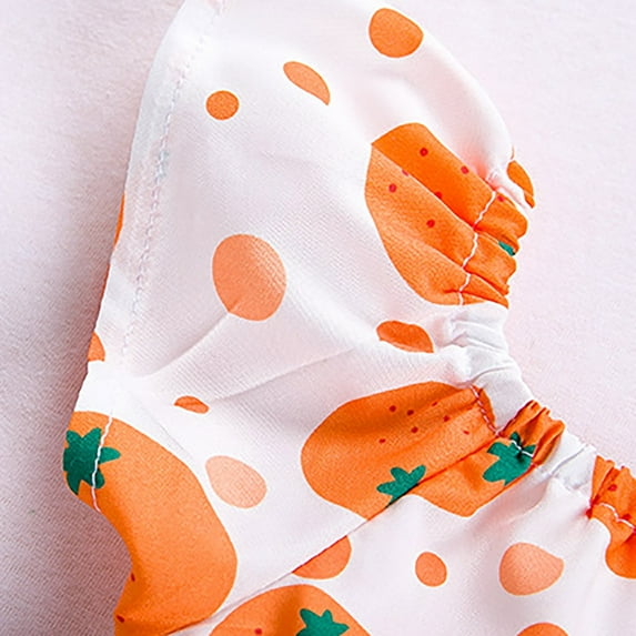 Gubotare Baby Girls' Clothing Summer Baby Girls Bodysuit Funny Romper Jumpsuit Short Sleeve Unisex Outfit Clothes (Orange,24-36 Months)