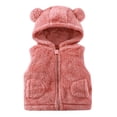 thumbnail image 1 of Gubotare Baby Girls Sleeveless Jacket Cute Baby Girls Toddler Vest Warm Sleeveless Jacket Knitted Spring Winter Kids Waistcoat Style 4T 5T (Pink,4-5 Years), 1 of 5