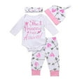thumbnail image 1 of Gubotare Baby Going Home Outfit Girl Winter Fall Outfits Baby Girl Ribbed Knitted Long Sleeve Romper Pants Cotton Fall Winter Outfits 2Pcs Size 3 6 Months (Pink,3-6 Months), 1 of 2