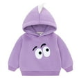thumbnail image 1 of Gubotare Baby Hoodies Boys Boys Hoodies Kids Fashion Hooded Sweatshirts Fall Pullover Clothes Size 12 18 Months (Purple,12-18 Months), 1 of 4