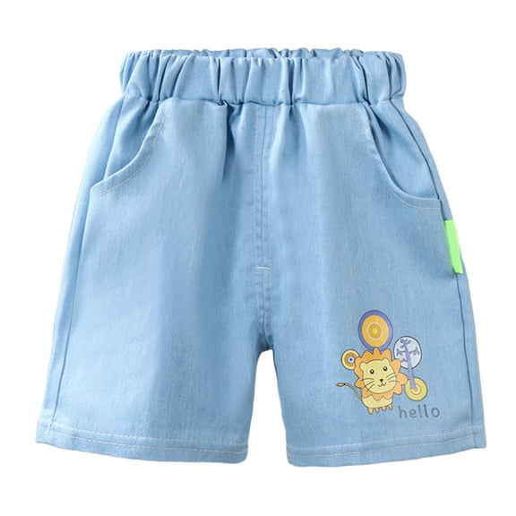 Gubotare Baby Jean Shorts Toddler Kids' Denim Shorts - Breathable Summer Jeans for Boys & Girls, Soft Stretch Waist Casual Play Shorts 6 12 24 Months 2T 3T 4T 5T 6T (Sky Blue,2-3 Years)
