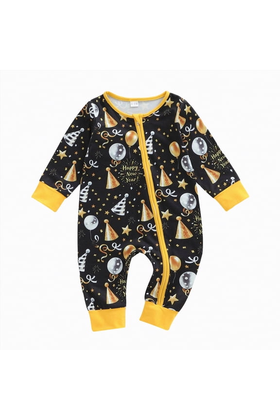 Baby Jumpsuit Fall Baby Girl Boy Outfit Baby Romper Long Sleeve Hoodie Jumpsuit Fall Winter Clothes 0 3 6 9 12 18 24 Months (Black,0-3 Months)