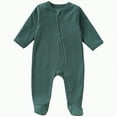 thumbnail image 1 of Gubotare Baby Jumpsuit Newborn Baby Boy Romper Outfits Print Bodysuit Jumpsuit Clothes Set 0 3 6 9 12 18 24 Months (Dark Green,0-3 Months), 1 of 4