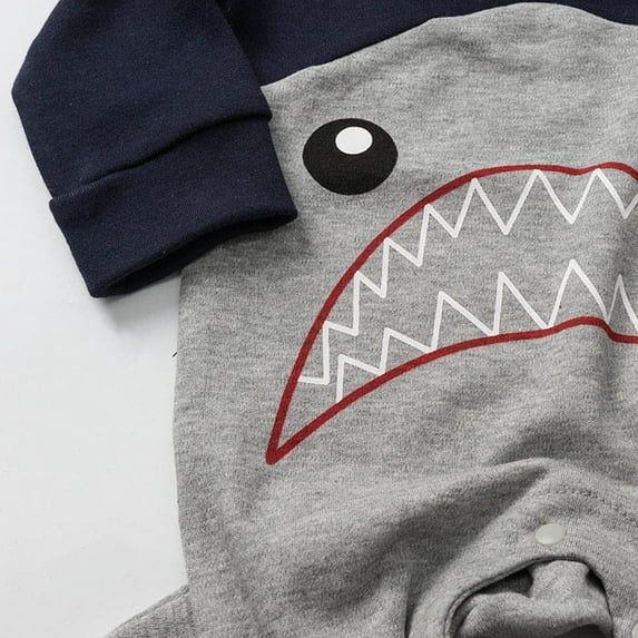 Gubotare Baby Long-Sleeve Jumpsuit Baby Romper Cartoon Boys Girls Girls Romper&Jumpsuit,Gray 6-9 Months