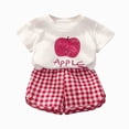 thumbnail image 1 of Gubotare Baby Outfits Girl Summer Girls Tank Top and French Terry Shorts Outfit Set Infant to Big Kid 6 9 12 18 24 Months 2T 3T 4T 5T (Red,12-18 Months), 1 of 4