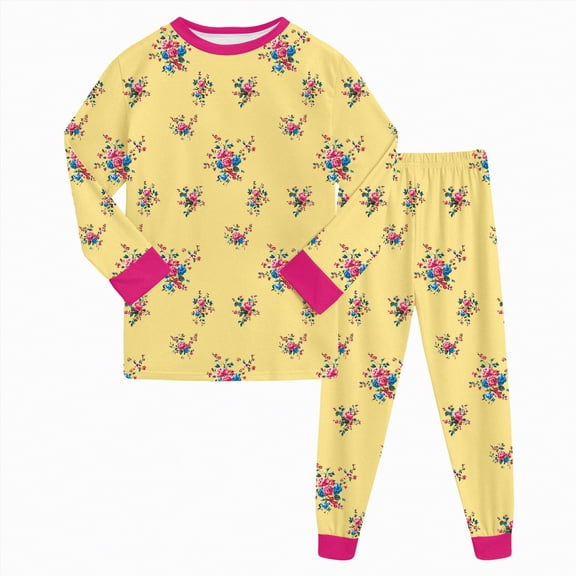 Gubotare Baby Pajamas Baby Girl Pajamas Toddler Bottom Pjs Nightgown Outfit 2T 3T (Yellow,2-3 Years)