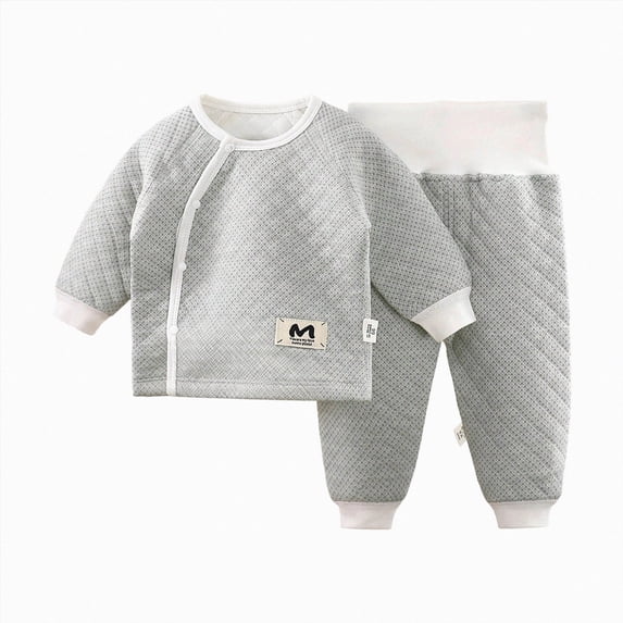 Gubotare Baby Pajamas Boy Boys and Girls Soft Pajamas Toddler Pjs Long Sleeve Kid Sleepwear Sets 2T 3T (Light Gray,2-3 Years)