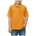 thumbnail image 1 of Gubotare Baby Polo Baby Short Sleeve Collared Boys Polo Shirt, Toddler Kids Polo Shirts (Yellow,Size 6-7 Years), 1 of 9