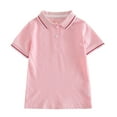 thumbnail image 1 of Gubotare Baby Polo Short Sleeves T Shirts Toddler to Youth Polo Shirts Kids Collared Golf T-Shirt School Uniform for Boys and Girls,Pink 5-6 Years, 1 of 7