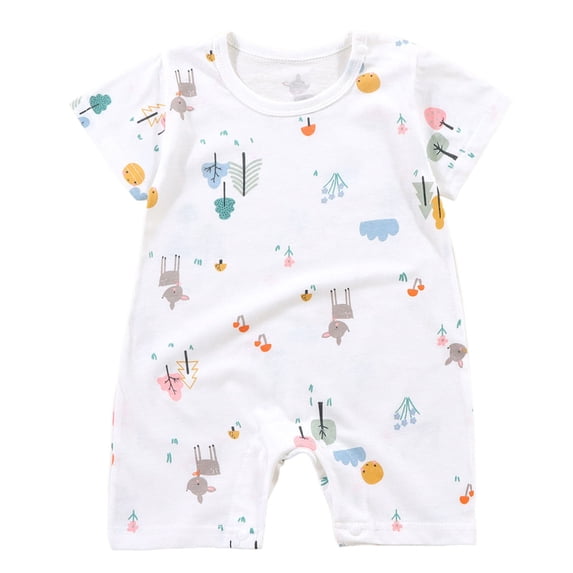 Gubotare Baby Romper Unisex Baby Boy Girl Clothes Summer Oversized Romper Toddler Baby Plain Short Sleeve Jumpsuit Size 18-24 Months (Light Blue,18-24 Months)