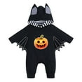 thumbnail image 1 of Gubotare Baby Rompers Boys Baby Boy Girl Halloween Outfit New To The Crew Knitted Long Sleeve Romper Jumpsuit with Hat Fall Clothes 0 3 6 9 12 18 24 Months (Yellow,6-9 Months), 1 of 9