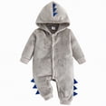 thumbnail image 1 of Gubotare Baby Rompers Unisex Toddler Boy Clothes Cute Long Sleeve Comfortable Jumpsuit Pants Outfits Sets 0 3 6 9 12 18 24 Months (Grey,0-3 Months), 1 of 6