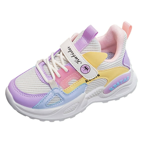 Gubotare Baby Shoes Toddler Boys and Girls Sneakers Stylish Sneakers Kids Walking Shoes (Purple,Little Kids 13)