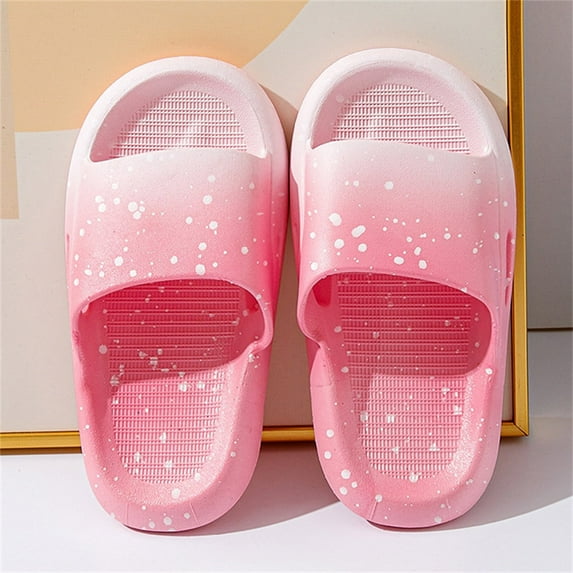 Gubotare Baby Slippers Baby Girl's Soft Plush Slippers Outdoor Indoor Girls Boys Slipper (Pink,7.5)