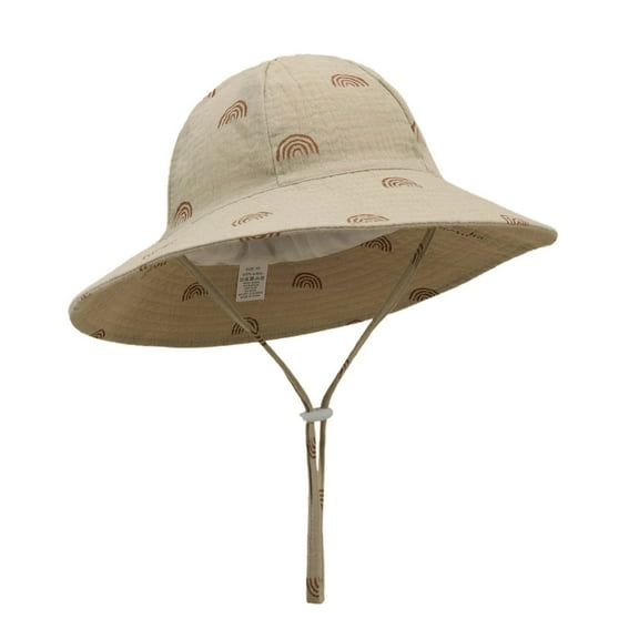 Gubotare Baby Sun Hat Girl Toddler Kids Baby Girl Breathable Sun Hat Foldable 50  SPF Protective (J,Size 3-12 Months)