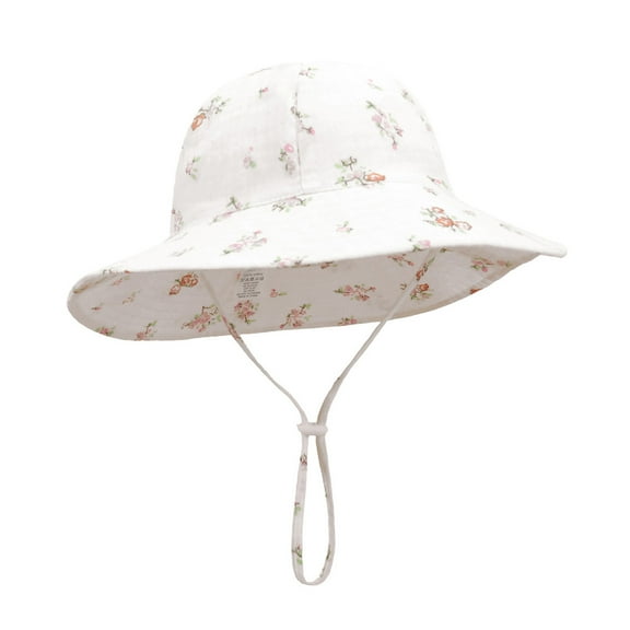 Gubotare Baby Sun Hat Protection Youth Kids Washed Lightweight Packable Bucket Travel Hat Cap (P,Size 3-12 Months)