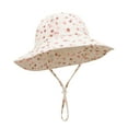 thumbnail image 1 of Gubotare Baby Sun Hats Boy Kids Sun Hat UV Protection Summer Beach Play Hats Wide Brim Neck Flap for Girls Boys (S,Size 12-24 Months), 1 of 6