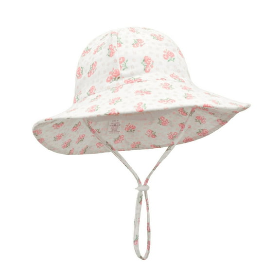 Gubotare Baby Sun Hats Toddler Kids Baby Girl Breathable Sun Hat Foldable 50  SPF Protective (R,Size 3-12 Months)