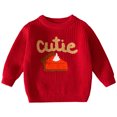 thumbnail image 1 of Gubotare Baby Sweaters for Boys Boys Crewneck Sweater, Big Boys & Little Kids Youth Crew Neck Long Sleeve Pullover Size 9 12 Months (Red,9-12 Months), 1 of 9
