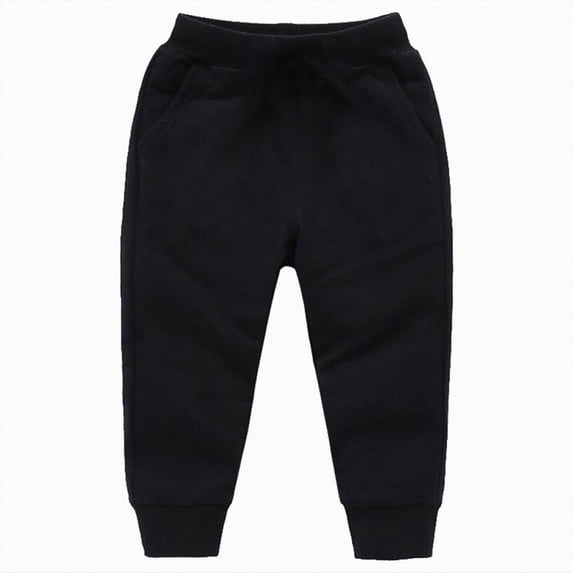 Gubotare Baby Sweatpants Boy Boys Sweatpants Athletic Jogger Pants Soft for Little Kids 18 24 Months (Black,18-24 Months)