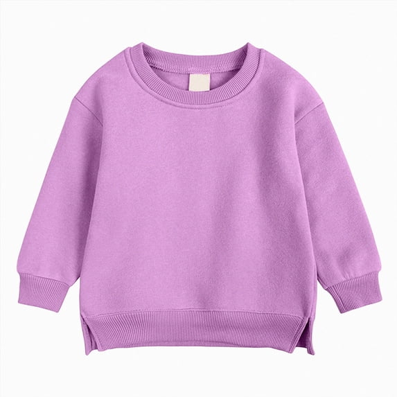 Gubotare Baby Sweatshirt Toddler Newborn Baby Girl Sweatshirt Long Sleeve Crewneck Pullover Tops Toddler Fall Clothes 2T 3T (Purple,2-3 Years)