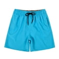 thumbnail image 1 of Gubotare Baby Swim Trunks Toddler Baby Boys Swim Shorts Leaves Print Swimming Trunk Kids Boy Hawaiian Beach Board Shorts Swimwear Size 9-10T (Sky Blue,9-10 Years), 1 of 5