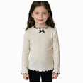 thumbnail image 1 of Gubotare Baby Tee Girls Long Sleeve Shirts Toddler Girl Long Sleeve Shirt Basic Baby Tees, Blouses, Tops Little Girls Shirts 12 18 Months (White,12-18 Months), 1 of 7