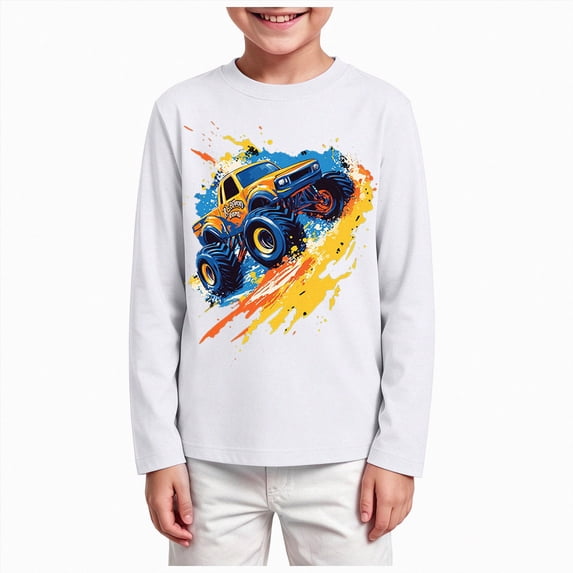 Gubotare Baby Tees for Boys Boys Shirts Long Sleeve T Shirts Toddler Boys Solid T-Shirts for Kids Little Boys Tops Fall Tshirts 3T 4T (White,3-4 Years)