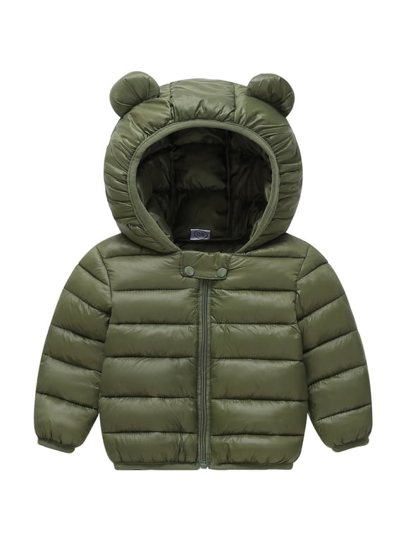 Baby Winter Coat Baby Boys Girls Hooded Coat Winter Lightweight Down Jacket Packable Coat Size 2T 3T (AG,2-3 Years)