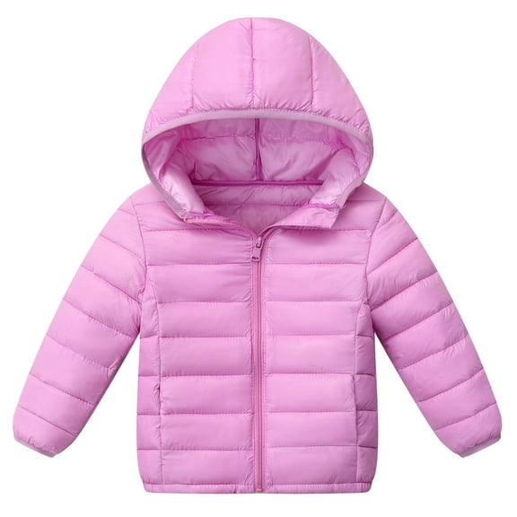 Gubotare Baby Winter Coat Winter Coats for Kids with Hoods Light Puffer Jacket for Baby Boys Girls Infants Toddlers Warm Down Alternative Outdoor Snow Outerwear 4T 5T (Purple,4-5 Years)