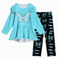 thumbnail image 1 of Gubotare Back to School Outfits for Teen Girls Adorable Girls' Top & Pants Set Slim Fit Pants Long Sleeve Sweatshirt School and Daily Wear Size 13-14 (Sky Blue,13-14 Years), 1 of 7