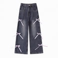 thumbnail image 1 of Gubotare Baggy Jeans Girls Ripped Denim Jeans for Kids Straight Wide Leg Washed Baggy Pants Casual Lightweight Size 6-7 (Grey,6-7 Years), 1 of 4