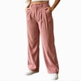 thumbnail image 1 of Gubotare Baggy Joggers for Women Yoga Pants Women Wide Leg Pants with Pockets High Waist Stretch Dress Casual Sweatpants (Watermelon Red,M), 1 of 7