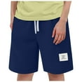 thumbnail image 1 of Gubotare Basketball Shorts Boys Toddler Kids Shorts Cotton Comfort Soft Baby Sport Jogger Shorts Boys Girls Casual Pants (Navy,Size 4-5 Years), 1 of 4
