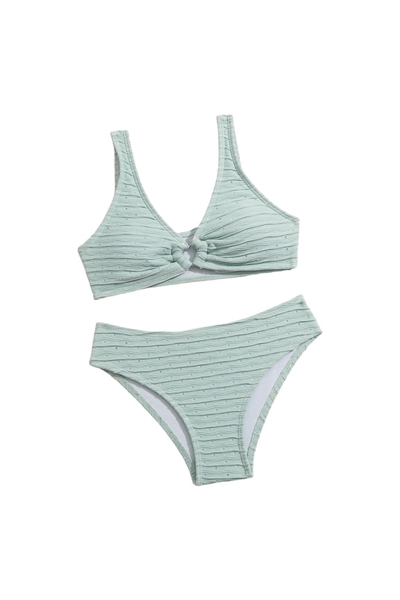 Bathing Suit for Girls Teen Girls Summer Holiday Bikini Sets Children Girls Swimwear Split Two Piece Swimsuit Swim Pool Beach Wear Skinny Bathing Suit Size 11-12 (Light Blue,11-12 Years)