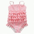 thumbnail image 1 of Gubotare Bathing Suit Girls Toddler Girls Swimsuits One Piece Swimwear Bathing Suit, Adjustable Straps 12 18 Months (Pink,12-18 Months), 1 of 9