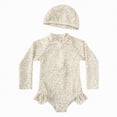 thumbnail image 1 of Gubotare Bathing Suits for Girls Newborn Baby Swimsuit Girl Infant Bathing Suit Girl Long Sleeve Baby Girls' Swimwear Swimming Swim Suit 9 12 Months (Yellow,9-12 Months), 1 of 9