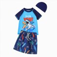 thumbnail image 1 of Gubotare Bathing Suits for Boys Toddler Toddler Boys Swim Set Cute Swimsuit Boy Bathing Suit Short Sleeve Swimming Suits 3T 4T (Sky Blue,3-4 Years), 1 of 6