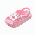 thumbnail image 1 of Gubotare Beach Sandals for Girls Girls Double Buckle Slip On Slide Sandals Size 13.5 (Beige,Little Kids 13.5), 1 of 9